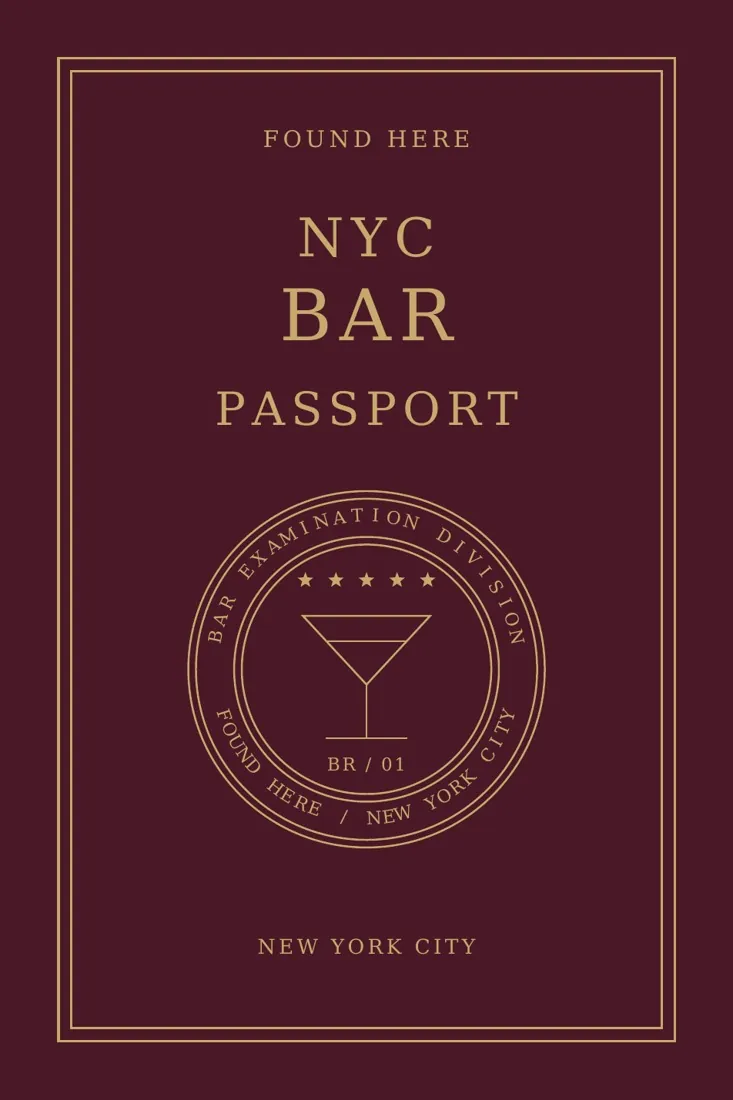 NYC Bar Passport front cover